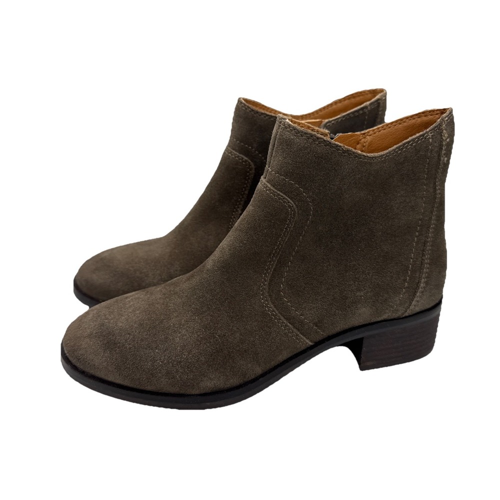 Lucky Brand Women's‎ Betwixt Olive Green Suede  Ankle Booties Size 6.5M
